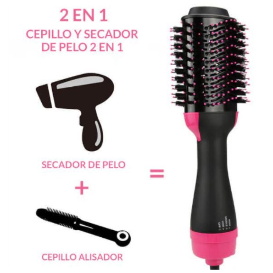 CEPILLO SECADOR VOLUMINIZADOR 3 EN 1 PARA CABELLO