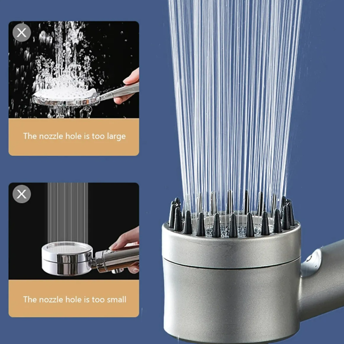 REGADERA MASAJEADORA PARA DUCHA CON PRESION AJUSTABLE